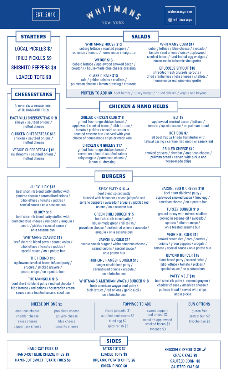 Whitmans Menu - Image 2
